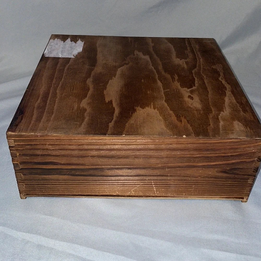 Rustic Wooden Thankful Storage Box